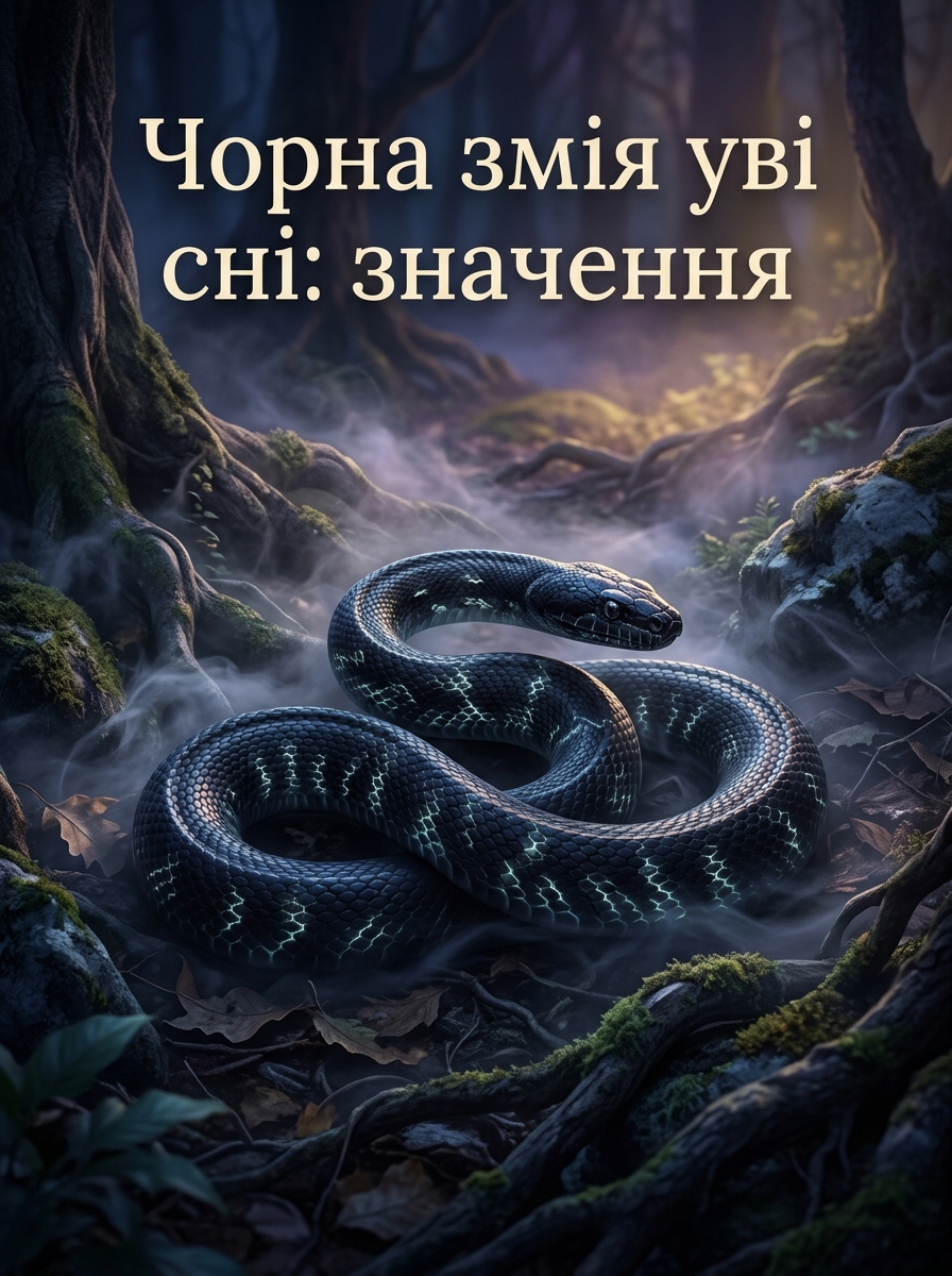 що означає сон про чорну змію загалом